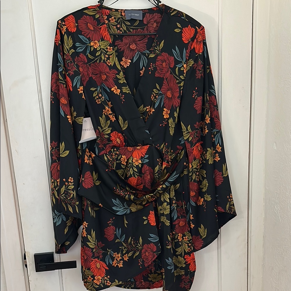 Black Floral Women's Dress